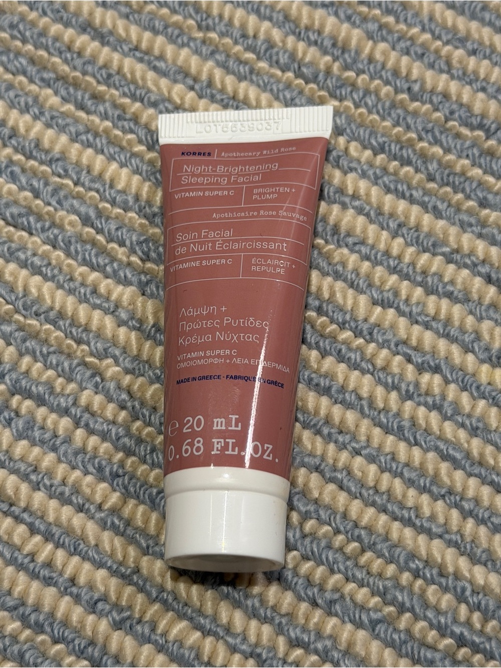 Korres Night-Brightening Sleeping Facial - Rose Pink Tube